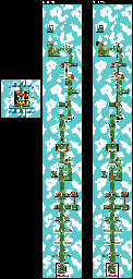 Thumbnail for a map of Level 8 Stage 1 for the Game Boy game Kirby: Tilt 'N' Tumble.
