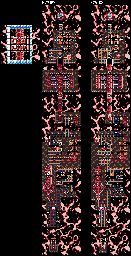 Thumbnail for a map of Level 8 Stage 2 for the Game Boy game Kirby: Tilt 'N' Tumble.