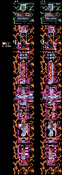 Thumbnail for a map of Level 8 Stage 4 for the Game Boy game Kirby: Tilt 'N' Tumble.
