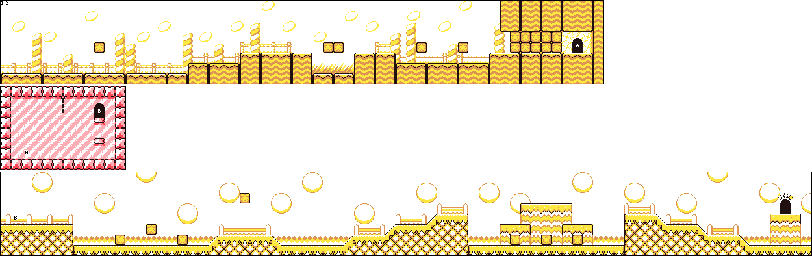 Thumbnail for a map of Level 1 1-2 for the Game Boy game Kirby's Dream Land 2.