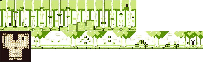 Thumbnail for a map of Level 2 2-2 for the Game Boy game Kirby's Dream Land 2.
