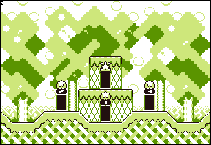 Thumbnail for a map of Level 2 for the Game Boy game Kirby's Dream Land 2.