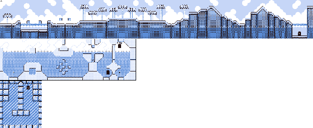 Thumbnail for a map of Level 3 3-1 for the Game Boy game Kirby's Dream Land 2.