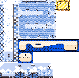 Thumbnail for a map of Level 3 3-2 for the Game Boy game Kirby's Dream Land 2.