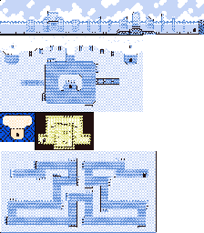 Thumbnail for a map of Level 3 3-3 for the Game Boy game Kirby's Dream Land 2.