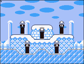 Thumbnail for a map of Level 4 for the Game Boy game Kirby's Dream Land 2.