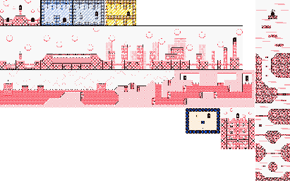 Thumbnail for a map of Level 5 5-3 for the Game Boy game Kirby's Dream Land 2.