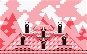 Thumbnail for a map of Level 5 for the Game Boy game Kirby's Dream Land 2.