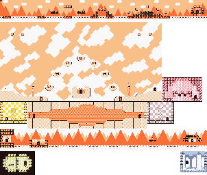 Thumbnail for a map of Level 6 6-2 for the Game Boy game Kirby's Dream Land 2.