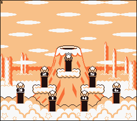 Thumbnail for a map of Level 6 for the Game Boy game Kirby's Dream Land 2.