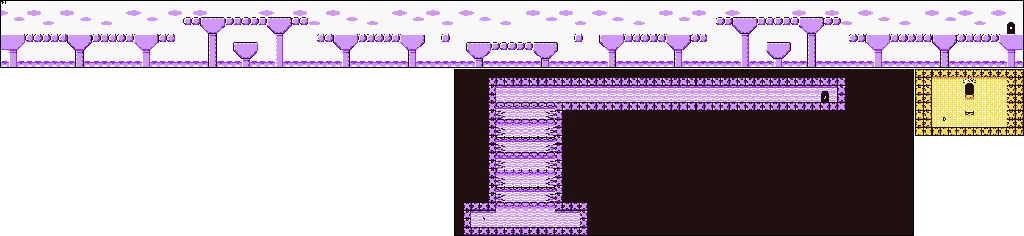 Thumbnail for a map of Level 7 7-1 for the Game Boy game Kirby's Dream Land 2.