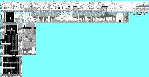 Thumbnail for a map of Green Greens for the Game Boy game Kirby's Dream Land.