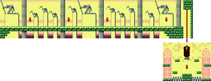 Thumbnail for a map of Castlevania II: Belmont's Revenge Dracula's Castle - Final Stage for the Game Boy game Konami GB Collection: Vol. 4.