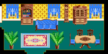 Thumbnail for a map of Foyer And Dining Room for the Game Boy game Laura.