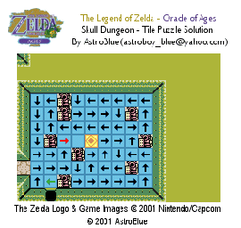 Thumbnail for a map of Skull Dungeon 1F - Tile Room (Animated) for the Game Boy game The Legend Of Zelda: Oracle Of Ages.