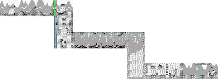 Thumbnail for a map of Stage 4: Undersea Volcano for the Game Boy game The Little Mermaid.