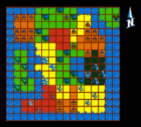 Thumbnail for a map of World (In-Game Map) for the Game Boy game Looney Tunes Collector: Alert!.