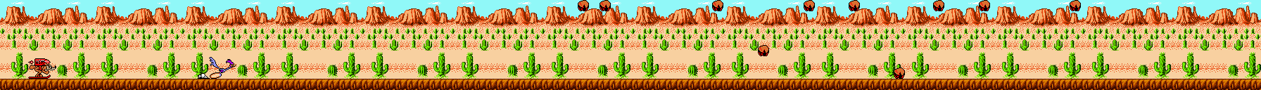 Thumbnail for a map of Stage 6: Road Runner for the Game Boy game Looney Tunes.