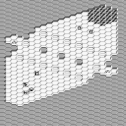 Thumbnail for a map of Stage 1-3: "Barrier" for the Game Boy game Lucle.