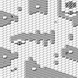 Thumbnail for a map of Stage 2-4: "Bridges" for the Game Boy game Lucle.