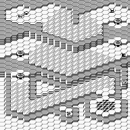 Thumbnail for a map of Stage 5-4: "Slalom" for the Game Boy game Lucle.