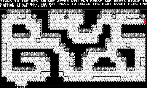 Thumbnail for a map of Hikaru's Scenario Forzel Cave for the Game Boy game Magic Knight Rayearth.