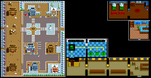 Thumbnail for a map of Blue Town for the Game Boy game Marvin Strikes Back!.