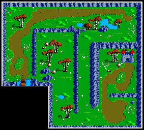 Thumbnail for a map of Castle Island for the Game Boy game Marvin Strikes Back!.