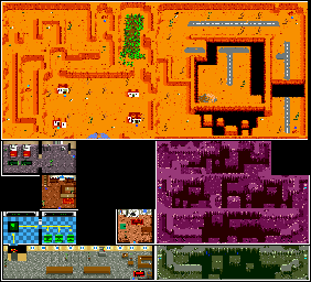 Thumbnail for a map of Desert & Desert Town for the Game Boy game Marvin Strikes Back!.