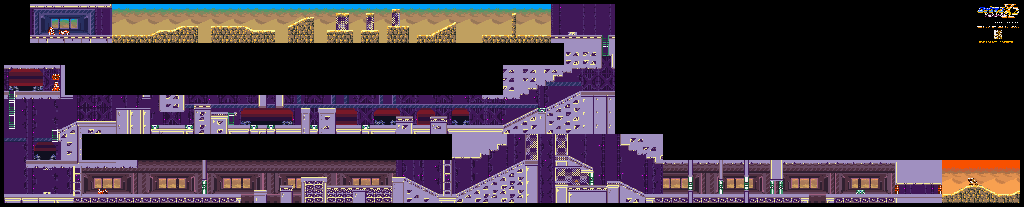 Thumbnail for a map of Overdrive Ostrich for the Game Boy game Mega Man Xtreme 2.