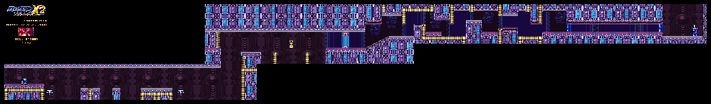 Thumbnail for a map of Reploid Research Center Stage 4 for the Game Boy game Mega Man Xtreme 2.