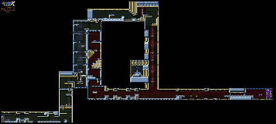 Thumbnail for a map of Shadow Hunter Base Stage 2 for the Game Boy game Mega Man Xtreme.
