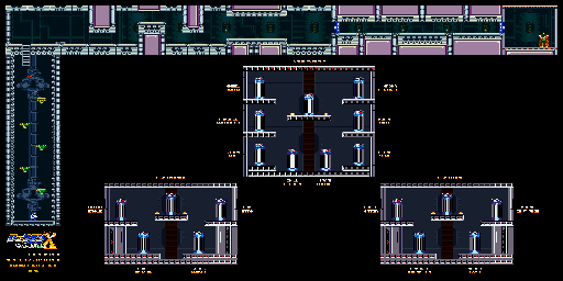 Thumbnail for a map of Shadow Hunter Base Stage 3 for the Game Boy game Mega Man Xtreme.