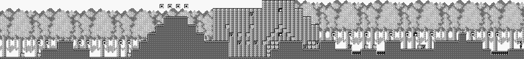 Thumbnail for a map of Stage 2: The Woods Area 1 for the Game Boy game Mickey's Chase / Mickey's Dangerous Chase.