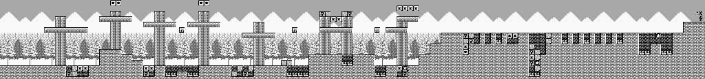 Thumbnail for a map of Stage 2: The Woods Area 2 for the Game Boy game Mickey's Chase / Mickey's Dangerous Chase.