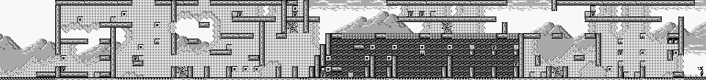 Thumbnail for a map of Stage 3: The Mountain Area 2 for the Game Boy game Mickey's Chase / Mickey's Dangerous Chase.