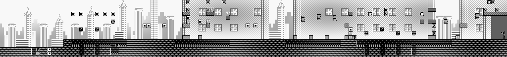 Thumbnail for a map of Stage 5: The Business District Area 1 for the Game Boy game Mickey's Chase / Mickey's Dangerous Chase.