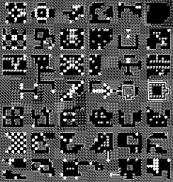 Thumbnail for a map of Level 6 Underground for the Game Boy game Mole Mania.