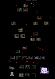 Thumbnail for a map of Map 2 for the Game Boy game The New Addams Family Series.