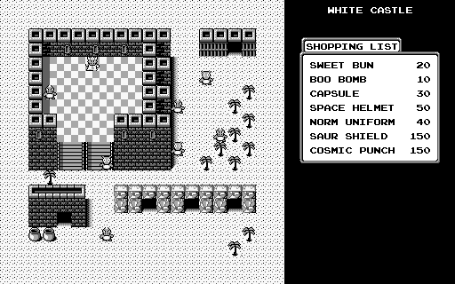 Thumbnail for a map of Dino Star White Castle for the Game Boy game Ninja Boy 2.