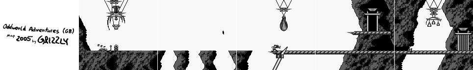 Thumbnail for a map of Paramonia Trial 2 for the Game Boy game Oddworld Adventures.
