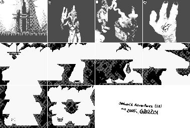 Thumbnail for a map of Paramonian Temple (1) for the Game Boy game Oddworld Adventures.