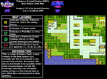 Thumbnail for a map of Johto Azalea Town (Beta) for the Game Boy game Pokemon: Crystal Version.
