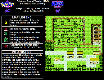 Thumbnail for a map of Johto Blackthorn City (Beta) for the Game Boy game Pokemon: Crystal Version.