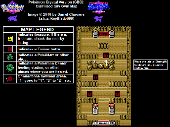 Thumbnail for a map of Johto Cianwood City - Gym for the Game Boy game Pokemon: Crystal Version.