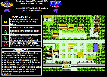 Thumbnail for a map of Johto Ecruteak City (Beta) for the Game Boy game Pokemon: Crystal Version.