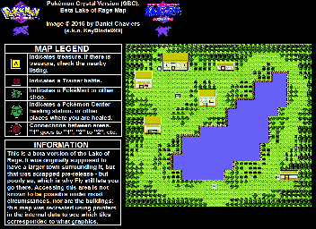 Thumbnail for a map of Johto Lake Of Rage (Beta) for the Game Boy game Pokemon: Crystal Version.
