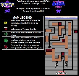Thumbnail for a map of Kanto Fuchsia City - Gym for the Game Boy game Pokemon: Crystal Version.