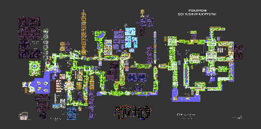 Thumbnail for a map of Full Overworld and Interiors (Guide) for the Game Boy game Pokemon: Gold & Silver Versions.