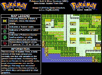 Thumbnail for a map of Johto Azalea Town (Beta) for the Game Boy game Pokemon: Gold & Silver Versions.